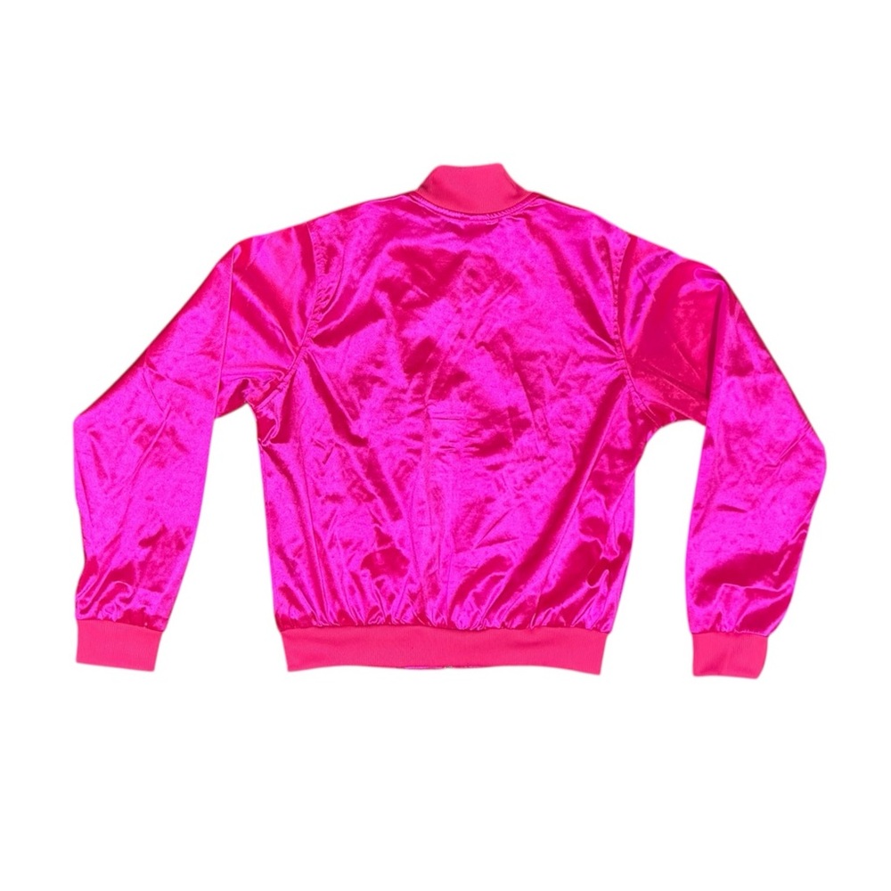 Weissman Pink Bomber Jacket Dance Top Large Child Zip Front Performance - Picture 5 of 7